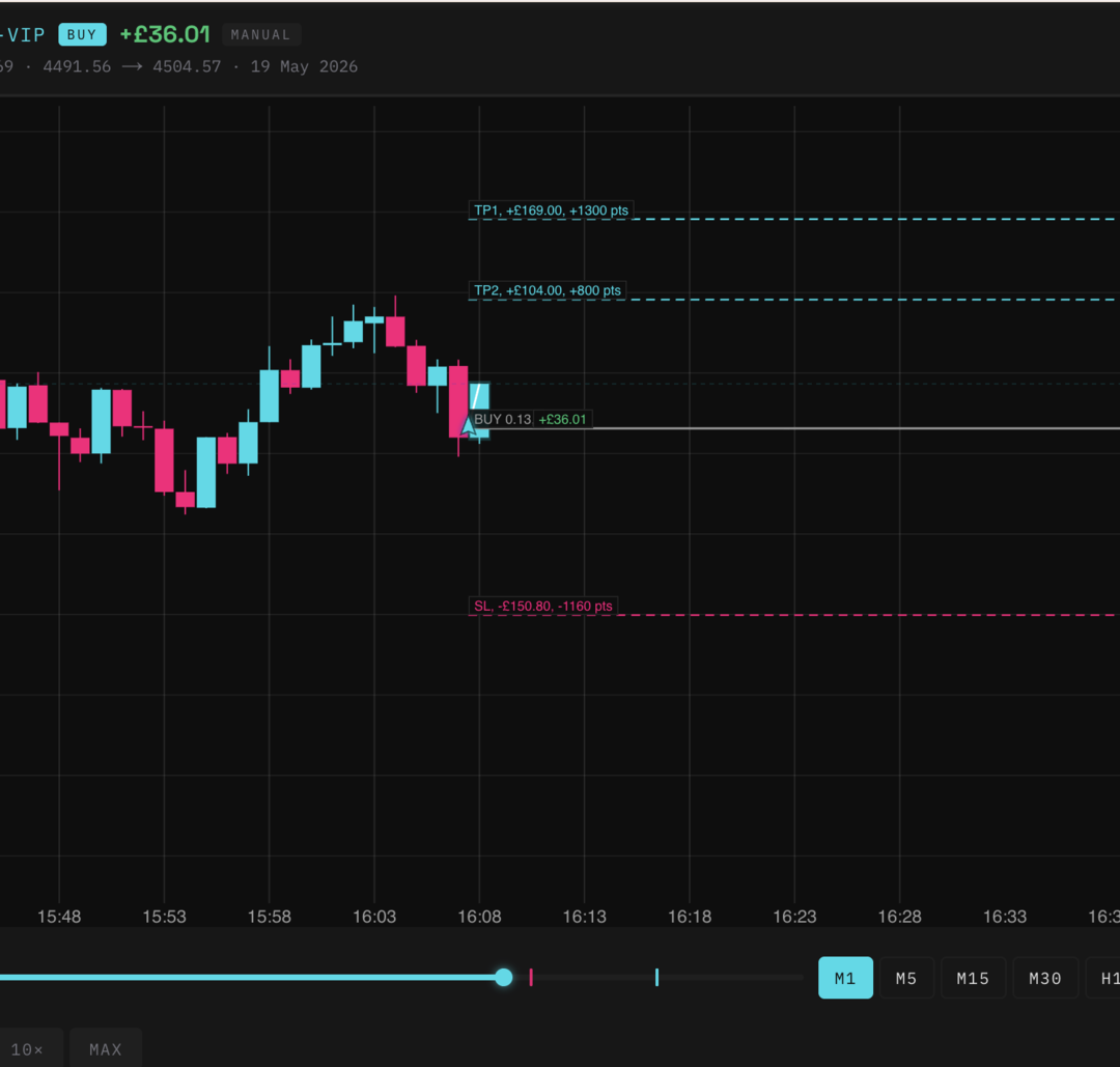 Review every trade, bar by bar